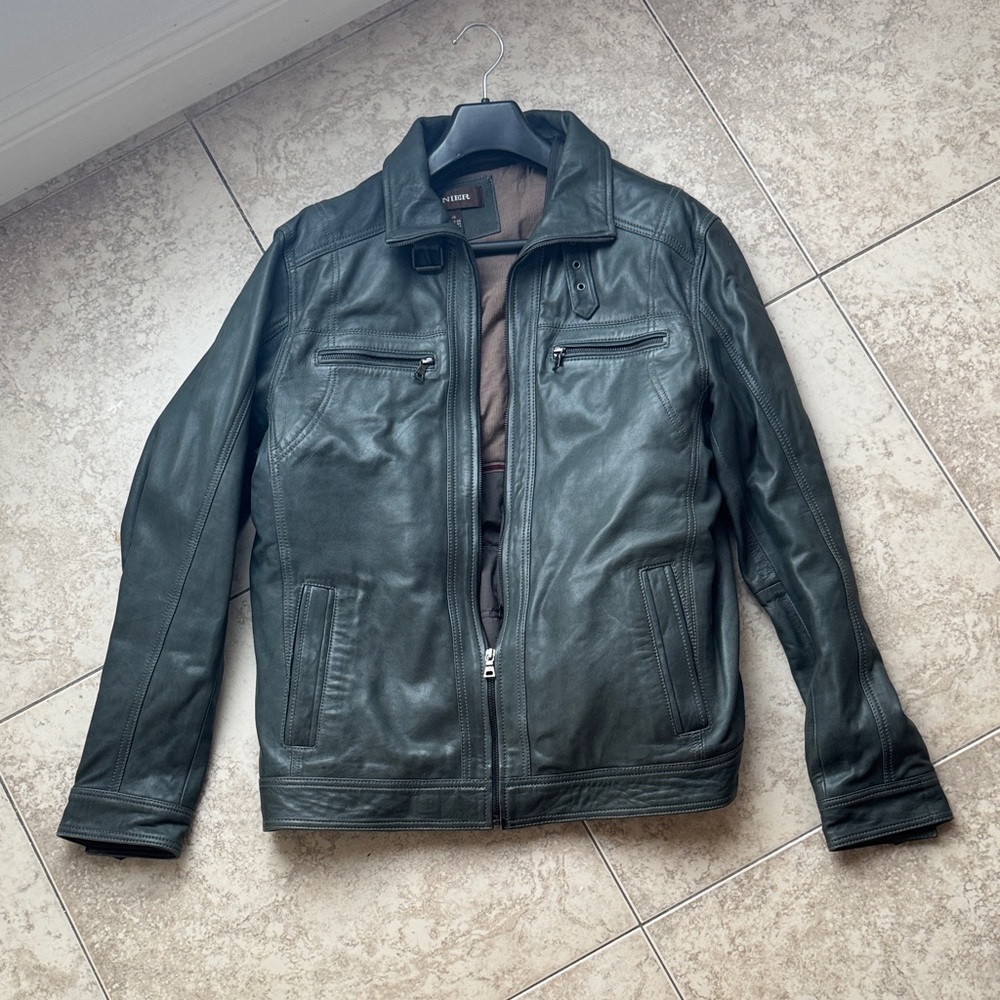 Danier Dark Gray Leather Jacket
